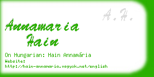 annamaria hain business card